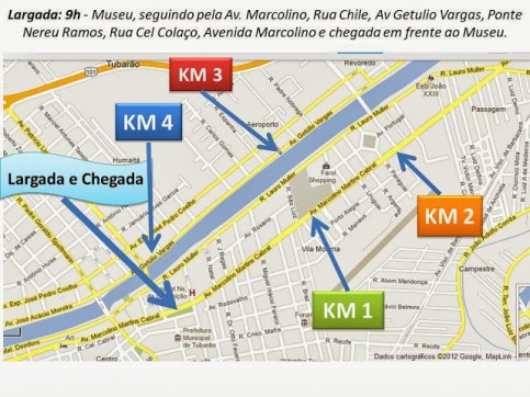 Mapa do percurso (Foto: Divulgação)