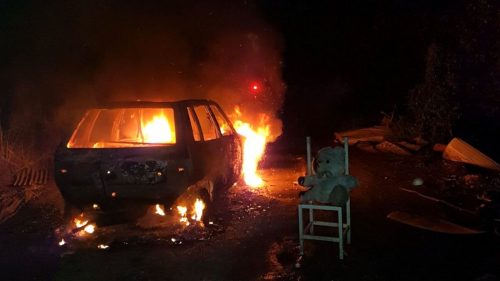Veículo é incendiado em Forquilhinha
