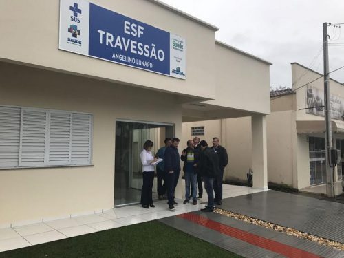 Prefeito de Braço do Norte vistoria obras do novo ESF do Travessão