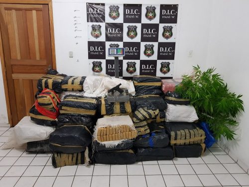Polícia apreende 1,5 tonelada de maconha em Penha, SC