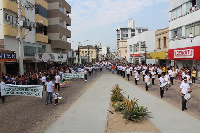 Desfile Cívico reúne população de Urussanga na Praça Anita Garibaldi
