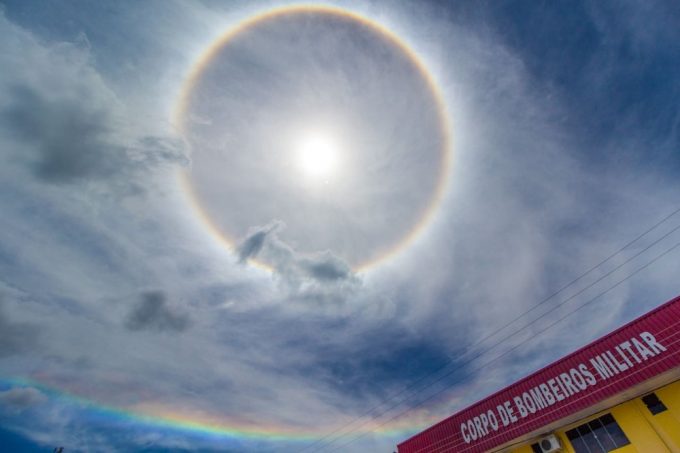 Halo solar chama a atenção de moradores de Belém; entenda o fenômeno