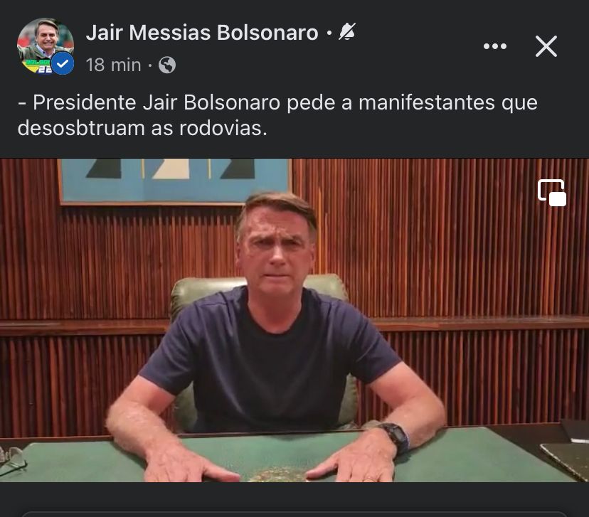 Nas redes sociais, Bolsonaro pede que manifestantes desobstruam rodovias -  Sulinfoco
